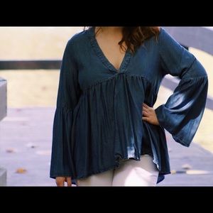 Long Denim Tunic Top